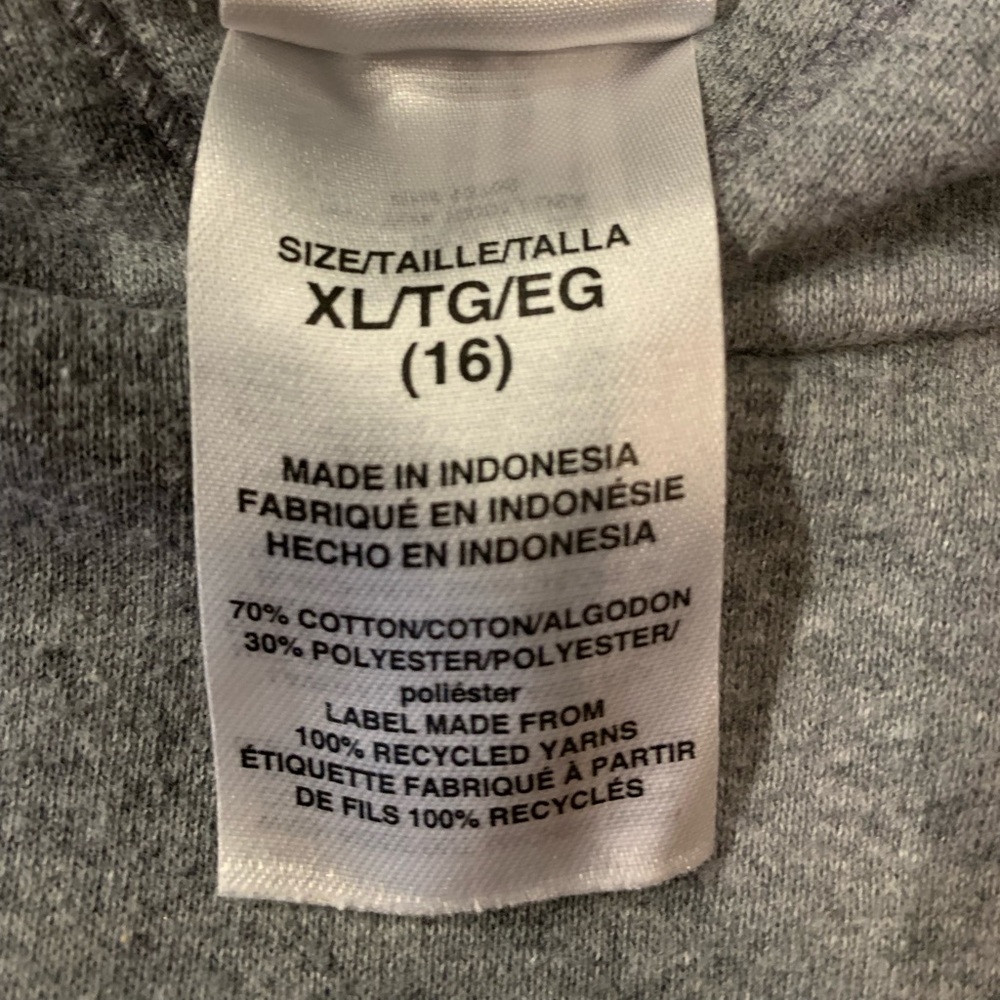 Girl’s size X-Large (16) Adidas all over foil print hoodie front kangaroo pocket - Picture 4 of 8